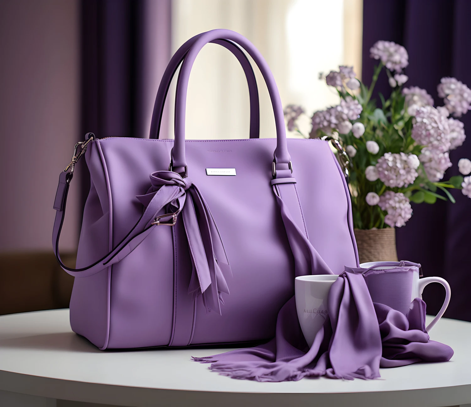 فستان ميدي مستدير بقصّة زهور